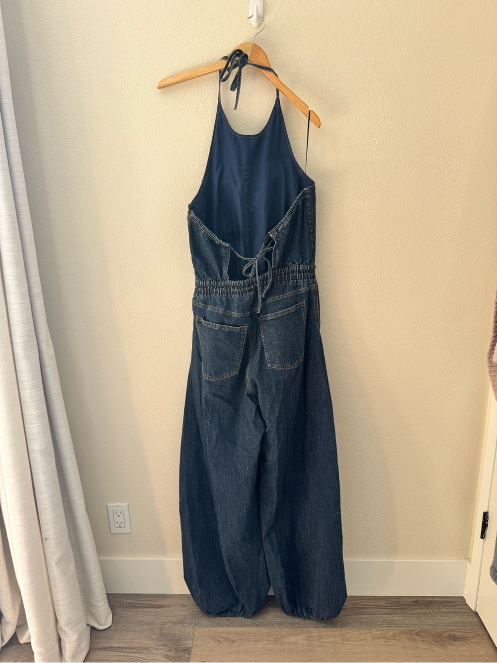 Abercrombie & Fitch Dark Blue Balloon-Leg Jumpsuit - Picture 7 of 9
